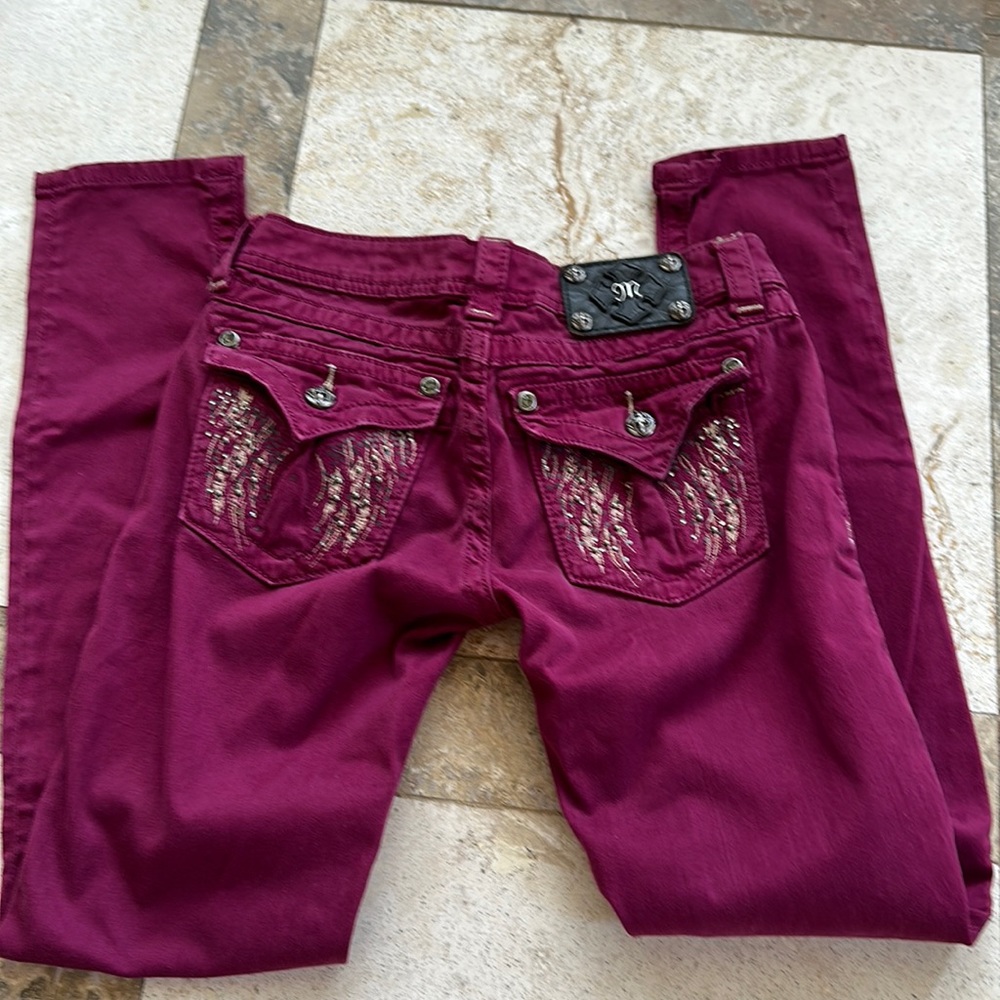 Wine miss me jeans